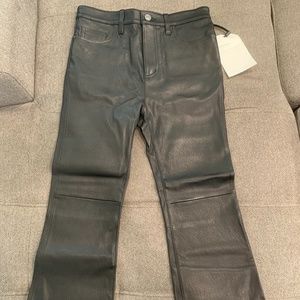 New Current/Elliott stretch lambskin high waist pants, 28